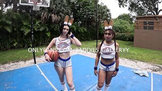 2 Girls lose a bet playing basketball