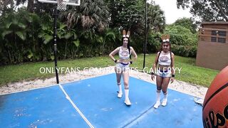 2 Girls lose a bet playing basketball