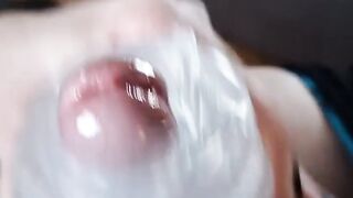 Big cock Brit cumming hard with fleshlight quickshot.