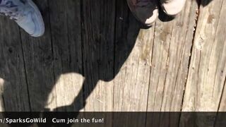 Hot Couple Gets Caught while Fucking on a Public Boardwalk