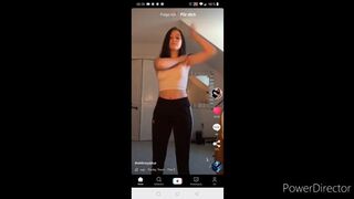 Tiktok Teens bounce boobs No bra Shake tits nips