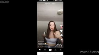 Tiktok Teens bounce boobs No bra Shake tits nips