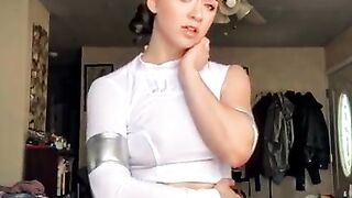 TikTok Hot Teen See through No Bra Braless Tits Nipples