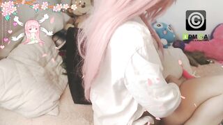 AhegaoCumSlutAnime Pretty Slut Hentai Girl Destroying her Tight little Pussy