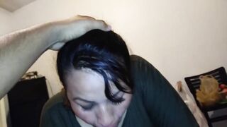 Mexican milf sucking my dick