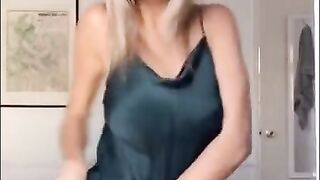 Tiktok (33) - Braless amateur flashes big boobs, seethrough