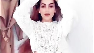 Tiktok (33) - Braless amateur flashes big boobs, seethrough