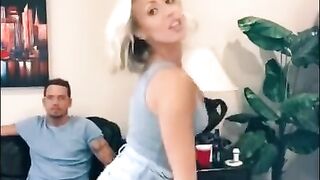 Tiktok (33) - Braless amateur flashes big boobs, seethrough