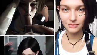 Sasha Zotova (Jill Valentine) Jerk Off Challenge