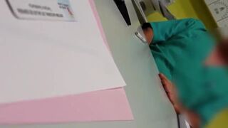 A doctor masturbates in front of a patient