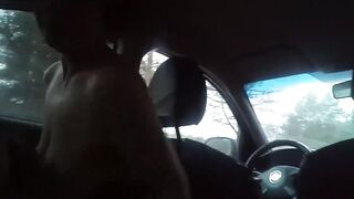 THE TAXI DRIVER TAKES a CLIENT TO THE FOREST AND FUCKS IN THE CAR