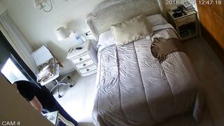 Hidden camera, cute girl in her bedroom