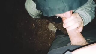 ex sucking my dick in the park after anal pov