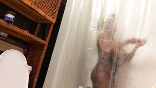 Ebony Web-Slut Alberta: Big Black Tits Dancing in Shower