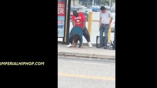 Husband catches his wife cheating at the bus stop after sex