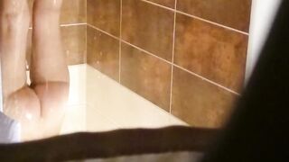 Spy my wife hairy pussy in shower