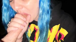 Stoner Emo Girlfriend Sucks & Swallows