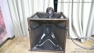 Latex vacuum box and gasmask breath contral