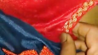 Red Saree sexy Beauty Nice blowjob by Lover