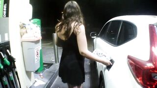 Flashing at the gas station