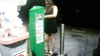 Flashing at the gas station