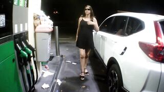 Flashing at the gas station