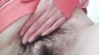 Loud Moaning Hairy Piss Slut PEES in Toliet SMELLS Stinky URINE, uses Toilet Paper TP Wipe Wet Bush