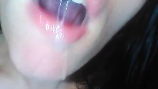 An Onlyfans Fan Requested Wet Sloppy Spitty Spit Saliva Play Pink Mouth Pics so I also made a Video