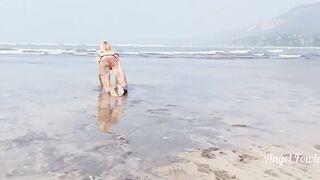 Tik Tok Horny Babe Masturbating while Strangers Run by on the Beach. Angel Fowler