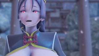 Mmd Unholy Big Tits want to Fuck him Hard