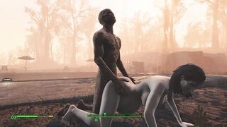 Ghoul got Pregnant. Half-zombie Gently Fuck a Woman from behind | Fallout 4 Sex