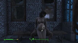 Ghoul got Pregnant. Half-zombie Gently Fuck a Woman from behind | Fallout 4 Sex