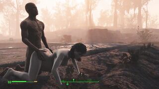 Ghoul got Pregnant. Half-zombie Gently Fuck a Woman from behind | Fallout 4 Sex