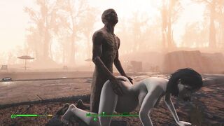 Ghoul got Pregnant. Half-zombie Gently Fuck a Woman from behind | Fallout 4 Sex