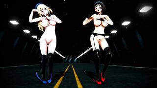 Mmd KanColle Kaohsiung and Atago will make all Man Cum 3D Animation