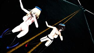 Mmd KanColle Kaohsiung and Atago will make all Man Cum 3D Animation