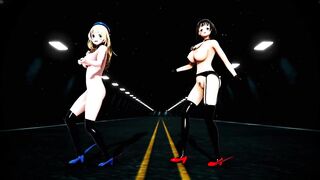 Mmd KanColle Kaohsiung and Atago will make all Man Cum 3D Animation