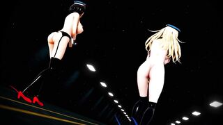 Mmd KanColle Kaohsiung and Atago will make all Man Cum 3D Animation