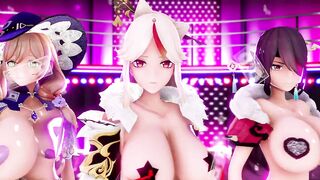 [genshin MMD] Genshin Prostitution Comfort Women Good Night Kiss Version 1