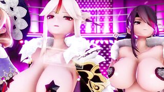 [genshin MMD] Genshin Prostitution Comfort Women Good Night Kiss Version 1