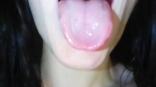 PinkMoonLust has Mouth Spit Drool Fetish Custom Video Order! Paid Slut GAGS HARD to make Saliva Fast