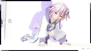 3D HENTAI Creampie Neptunia in the Ass