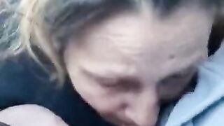 Mature hooker blowjob in car