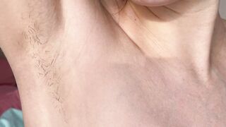 Hairy Armpits up Close on Camera!