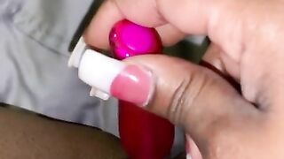 Vibrating my Fat Ebony Clit