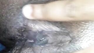 Slow pussy massage close up