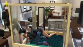 Two Girls on one Guy. Group Sex | Sims 4 Wicked Woohoo