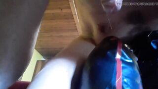 Laura on Heels amateur 2021. Sloppy blowjob hooded masked