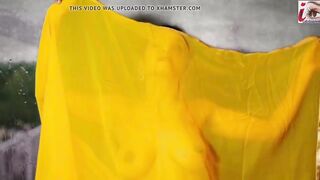 Desi Girls in Yellow Sarees Lose Their Tops