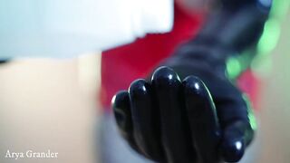 Gloves Latex Rubber Fetish. Long Opera Gloves. Full HD Hot BDSM Video of Arya Grander in PVC Corset